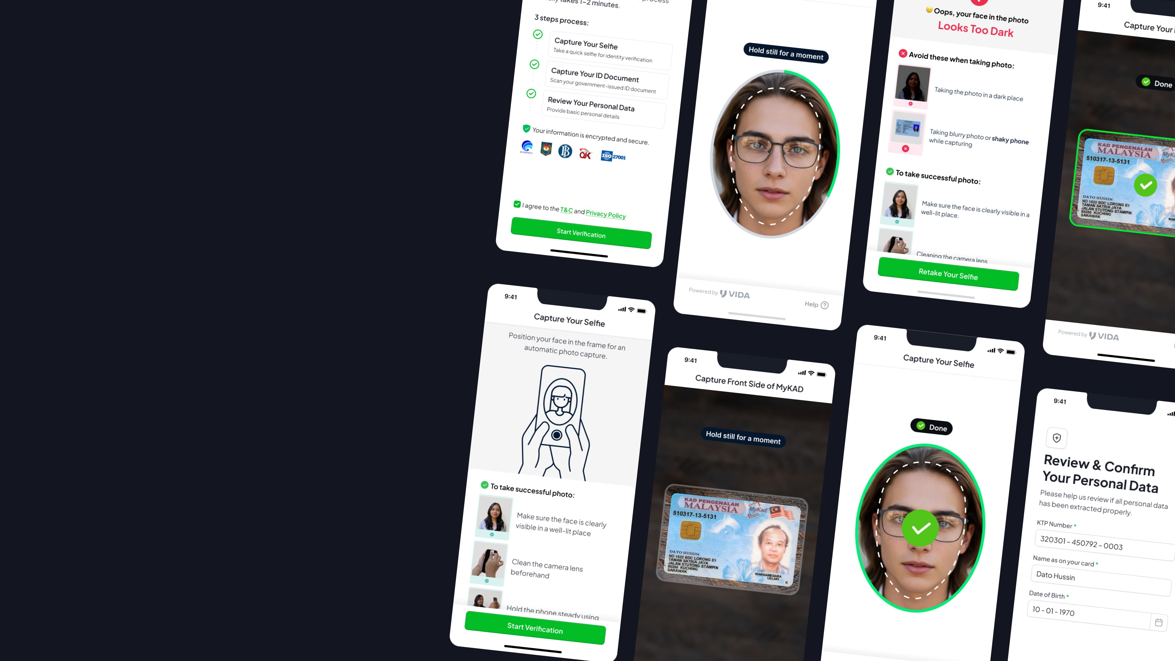 VIDA unified verification SDK user interface